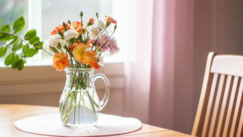 flowers, flower wallpaper, table